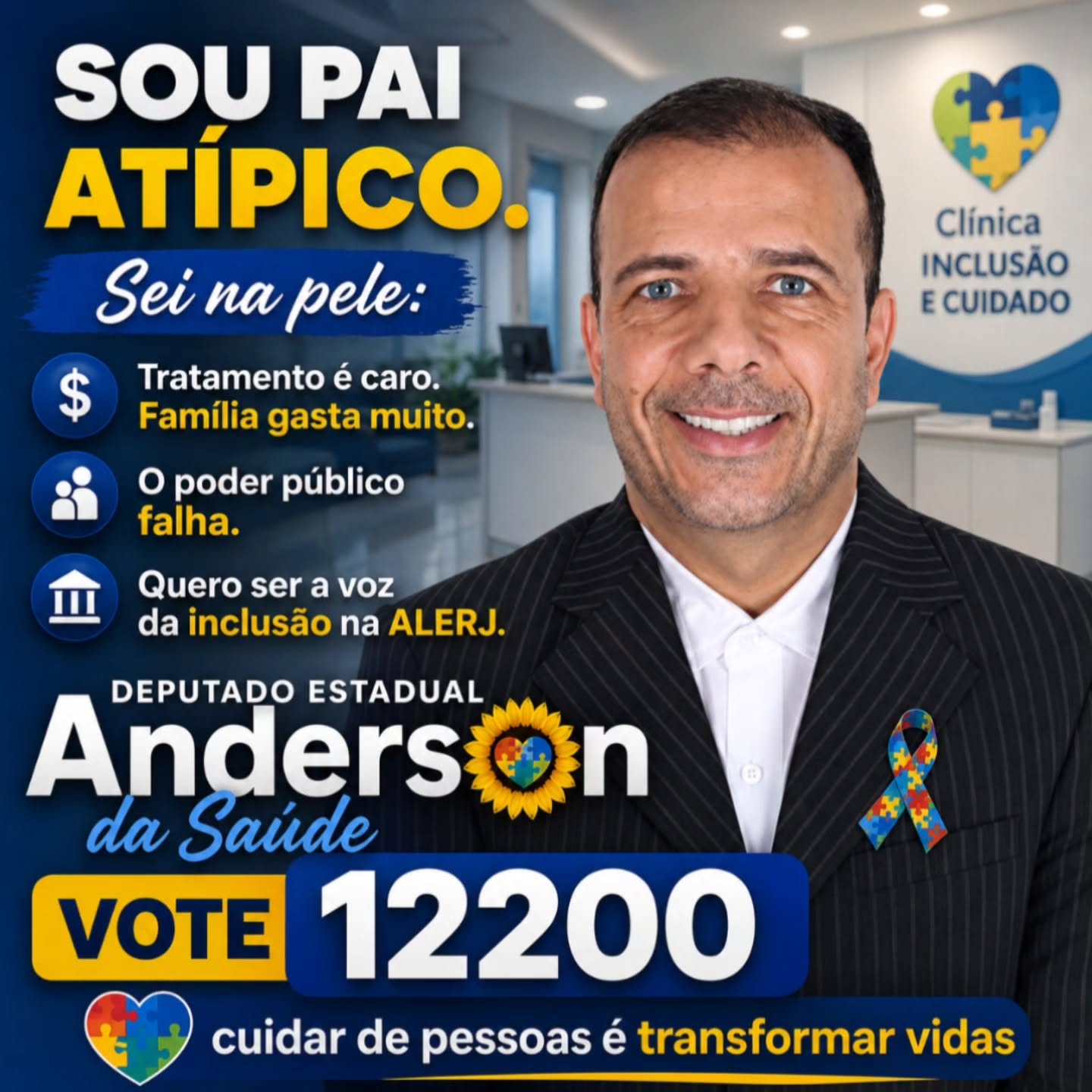 Peça principal da campanha de Anderson da Saúde